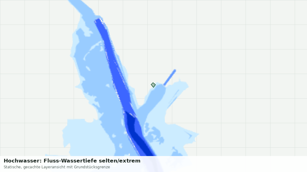 Statische Kartenansicht: Hochwasser: Fluss-Wassertiefe selten/extrem