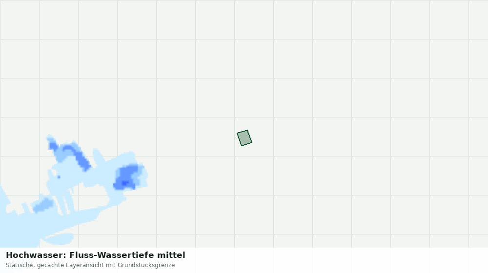 Statische Kartenansicht: Hochwasser: Fluss-Wassertiefe mittel