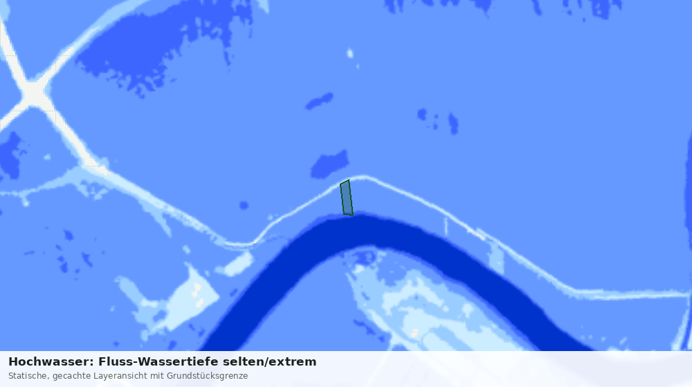 Statische Kartenansicht: Hochwasser: Fluss-Wassertiefe selten/extrem