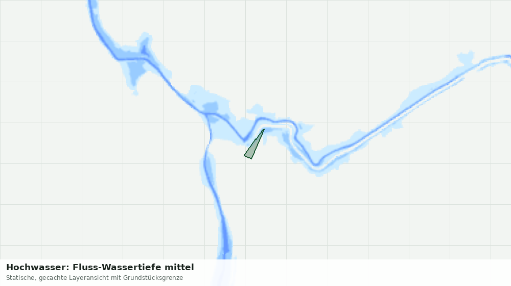 Statische Kartenansicht: Hochwasser: Fluss-Wassertiefe mittel
