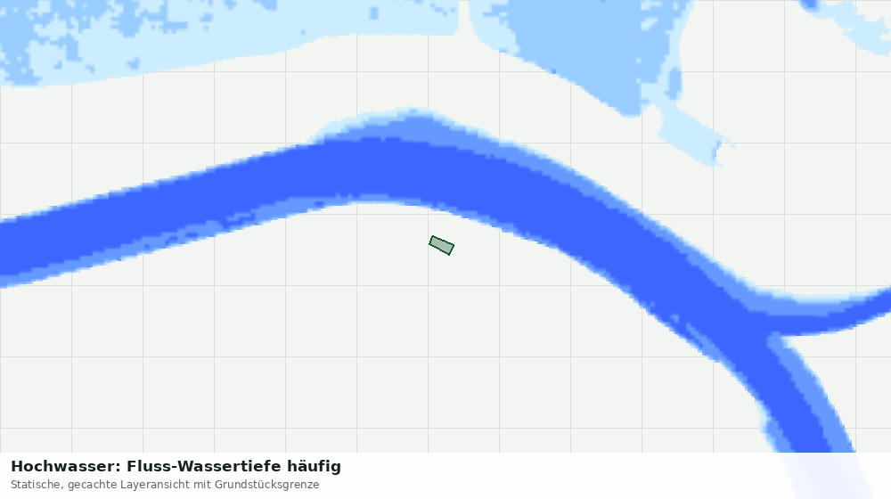 Statische Kartenansicht: Hochwasser: Fluss-Wassertiefe häufig