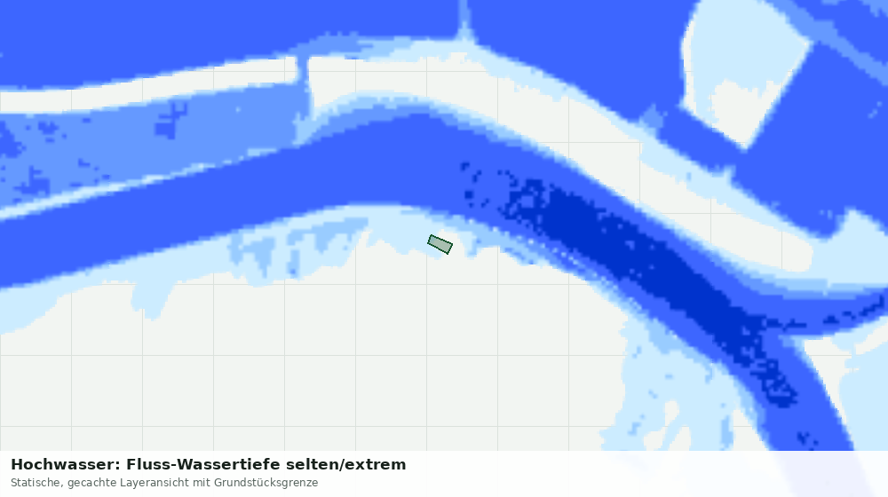 Statische Kartenansicht: Hochwasser: Fluss-Wassertiefe selten/extrem