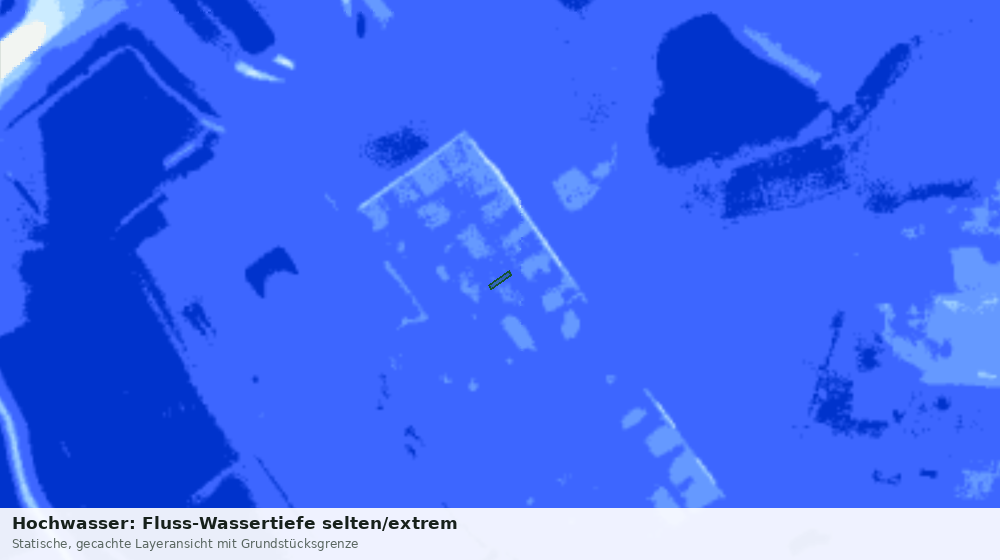 Statische Kartenansicht: Hochwasser: Fluss-Wassertiefe selten/extrem
