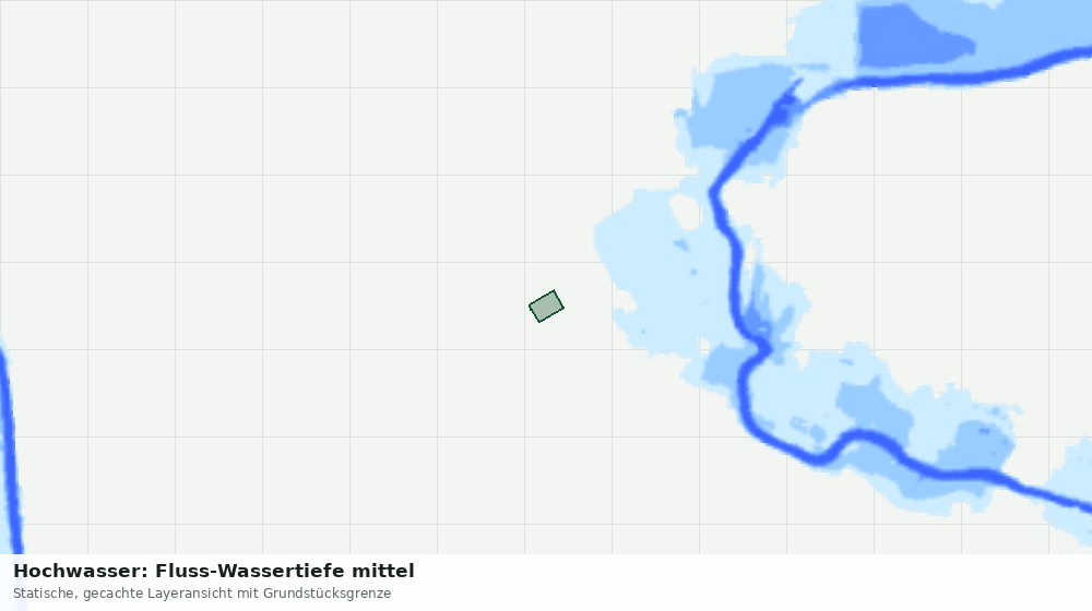 Statische Kartenansicht: Hochwasser: Fluss-Wassertiefe mittel