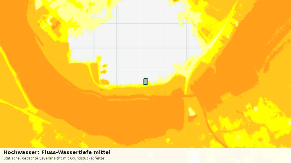 Statische Kartenansicht: Hochwasser: Fluss-Wassertiefe mittel