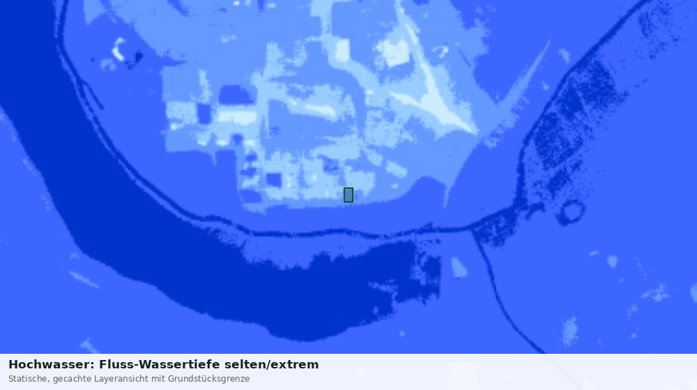 Statische Kartenansicht: Hochwasser: Fluss-Wassertiefe selten/extrem