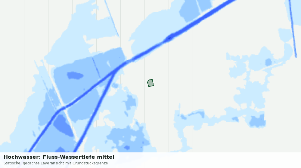 Statische Kartenansicht: Hochwasser: Fluss-Wassertiefe mittel