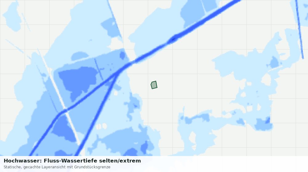 Statische Kartenansicht: Hochwasser: Fluss-Wassertiefe selten/extrem