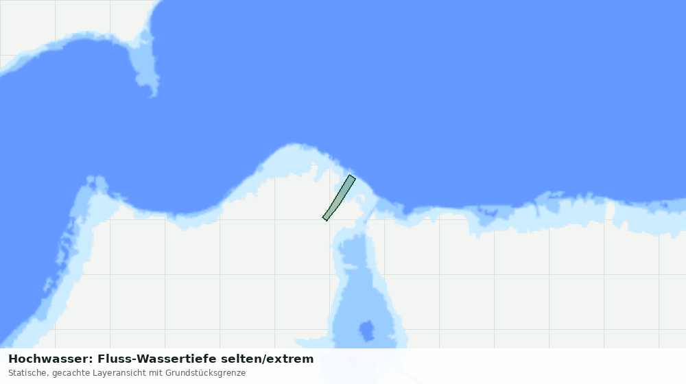 Statische Kartenansicht: Hochwasser: Fluss-Wassertiefe selten/extrem