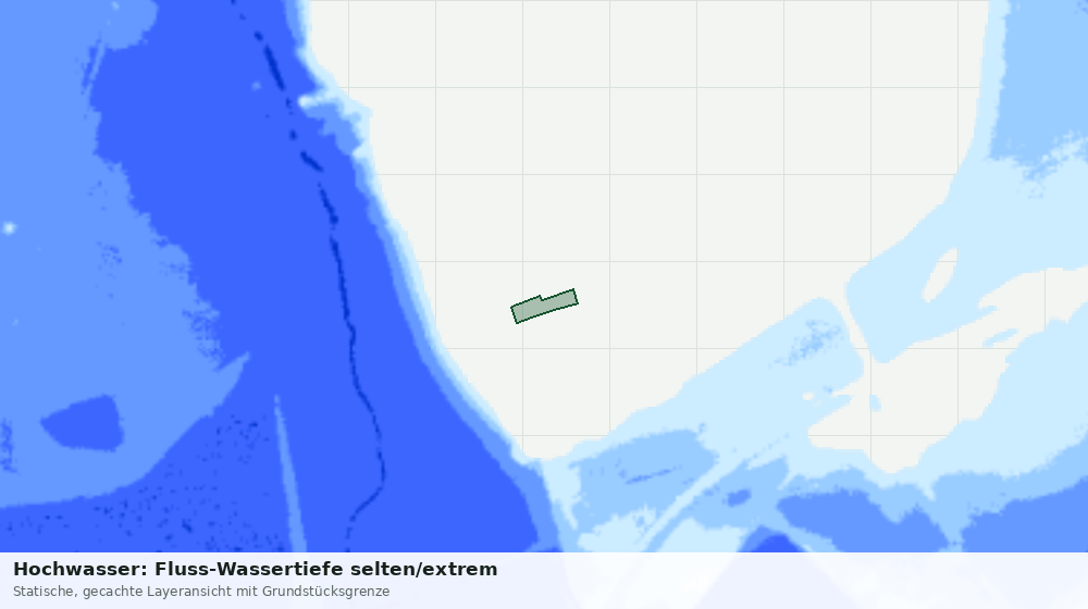 Statische Kartenansicht: Hochwasser: Fluss-Wassertiefe selten/extrem