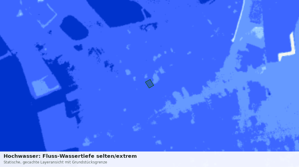 Statische Kartenansicht: Hochwasser: Fluss-Wassertiefe selten/extrem