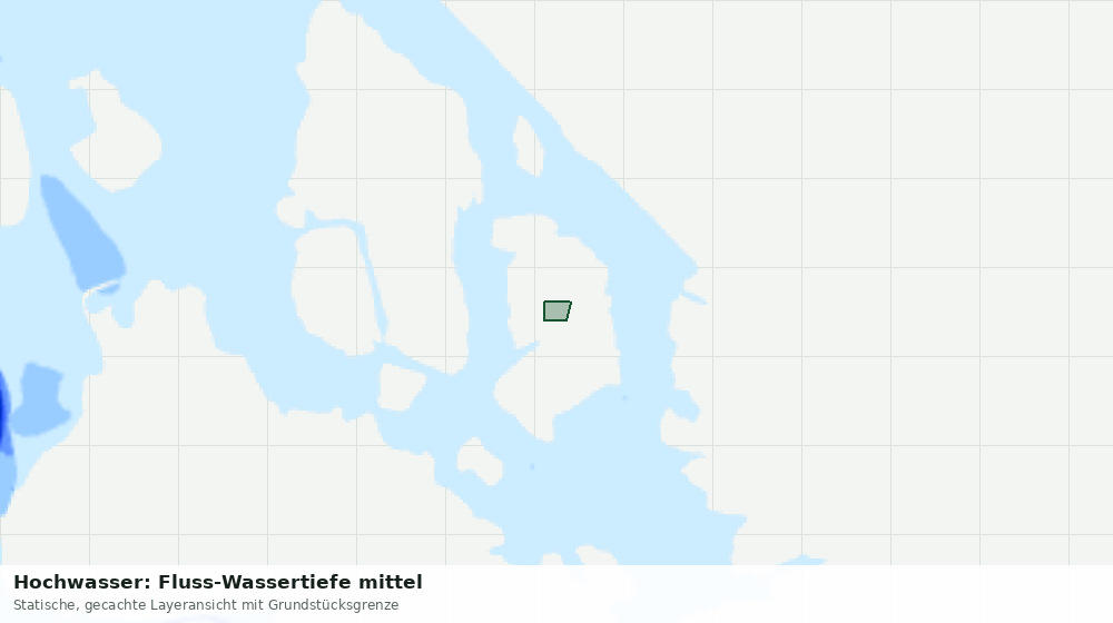 Statische Kartenansicht: Hochwasser: Fluss-Wassertiefe mittel