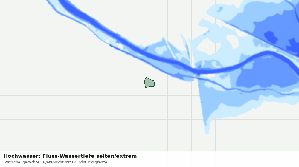 Statische Kartenansicht: Hochwasser: Fluss-Wassertiefe selten/extrem