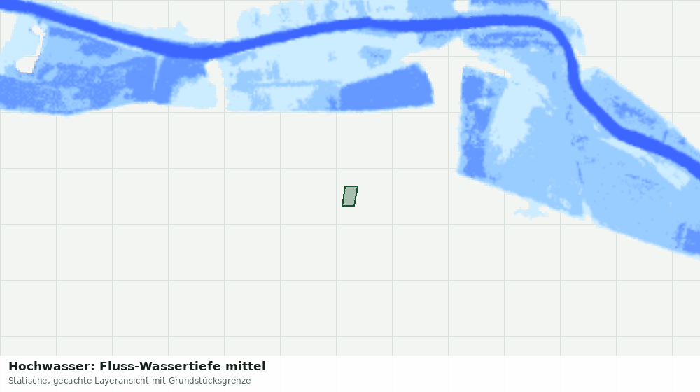 Statische Kartenansicht: Hochwasser: Fluss-Wassertiefe mittel