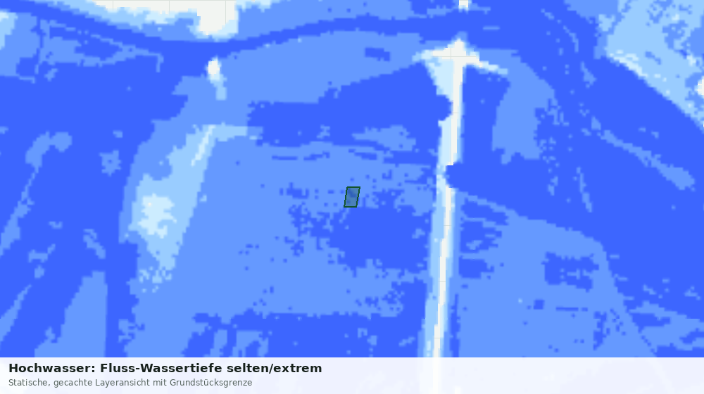 Statische Kartenansicht: Hochwasser: Fluss-Wassertiefe selten/extrem