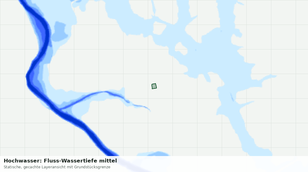 Statische Kartenansicht: Hochwasser: Fluss-Wassertiefe mittel