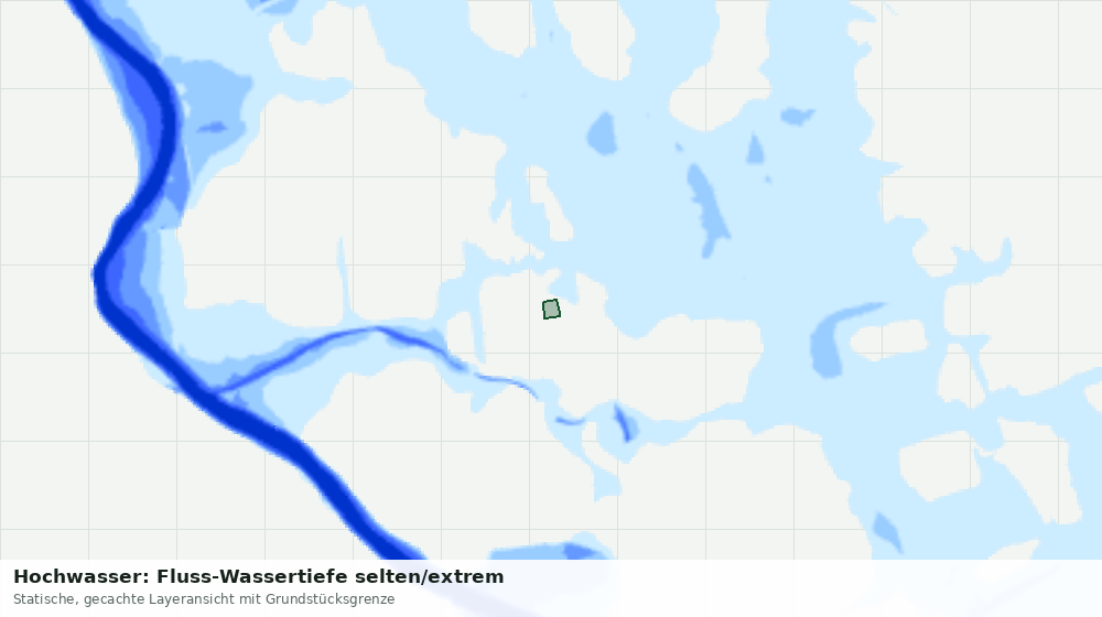 Statische Kartenansicht: Hochwasser: Fluss-Wassertiefe selten/extrem