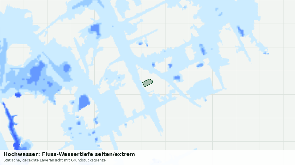 Statische Kartenansicht: Hochwasser: Fluss-Wassertiefe selten/extrem