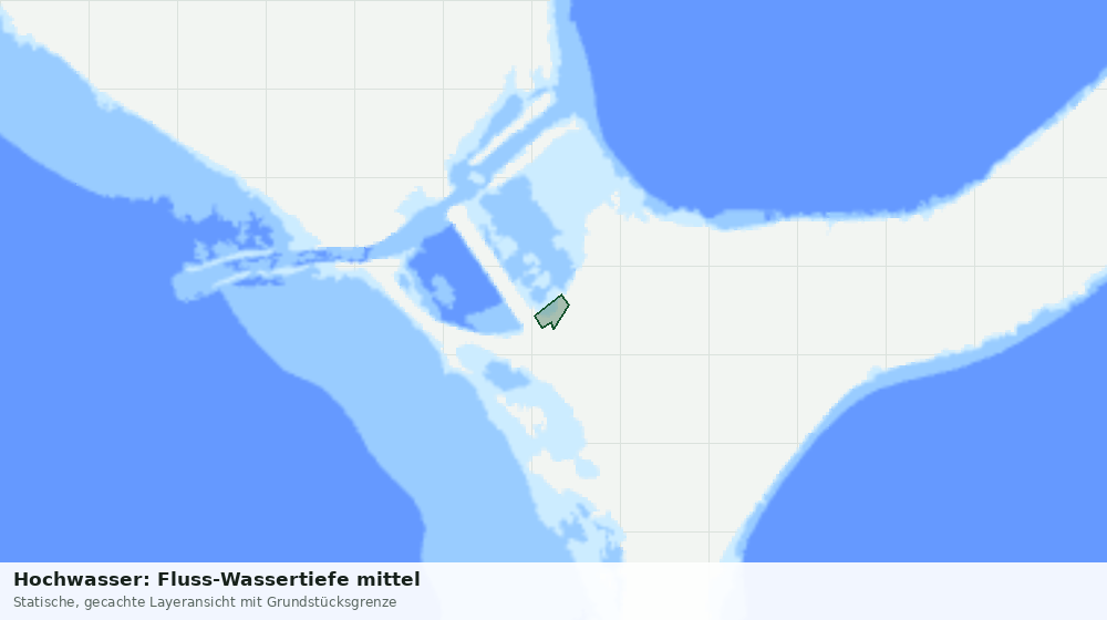 Statische Kartenansicht: Hochwasser: Fluss-Wassertiefe mittel