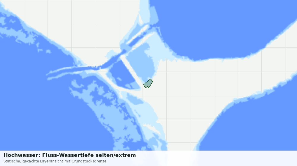 Statische Kartenansicht: Hochwasser: Fluss-Wassertiefe selten/extrem