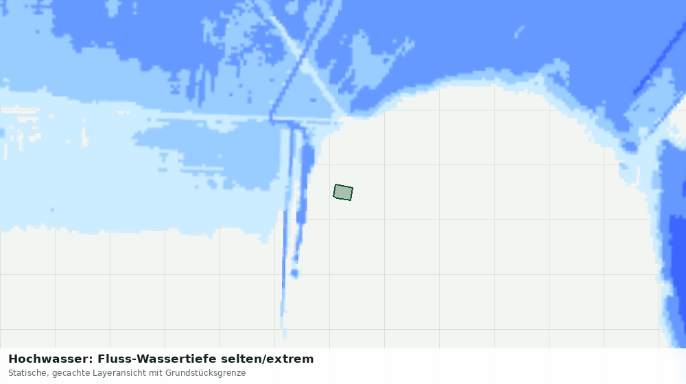 Statische Kartenansicht: Hochwasser: Fluss-Wassertiefe selten/extrem