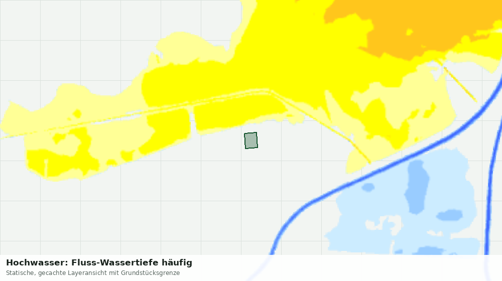 Statische Kartenansicht: Hochwasser: Fluss-Wassertiefe häufig
