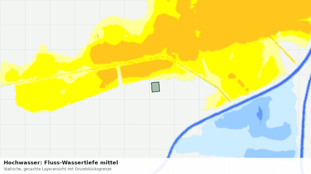Statische Kartenansicht: Hochwasser: Fluss-Wassertiefe mittel