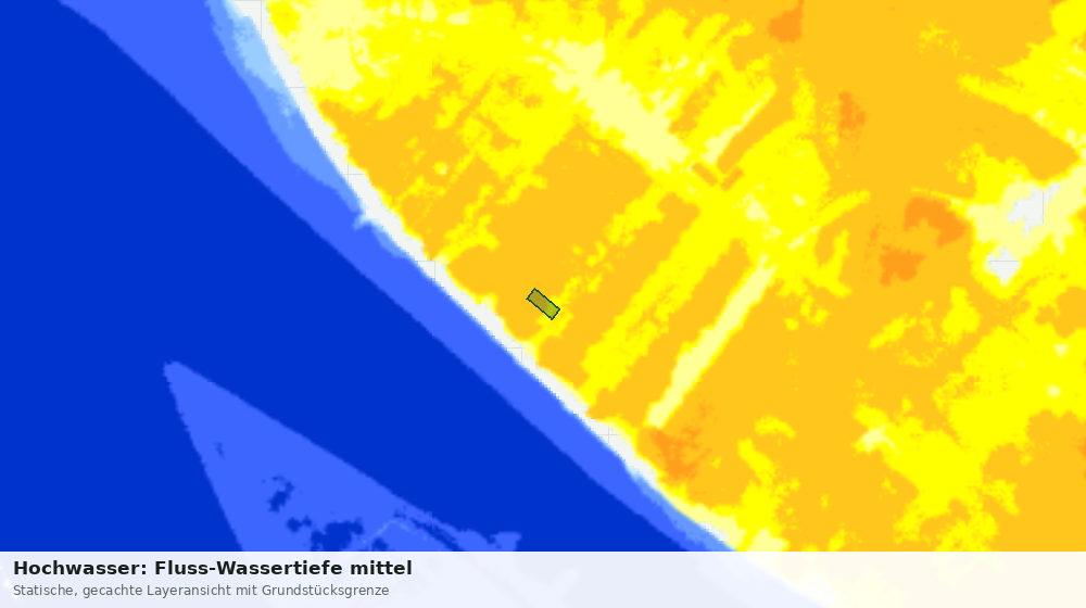 Statische Kartenansicht: Hochwasser: Fluss-Wassertiefe mittel