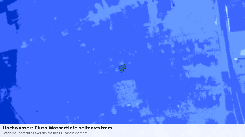 Statische Kartenansicht: Hochwasser: Fluss-Wassertiefe selten/extrem