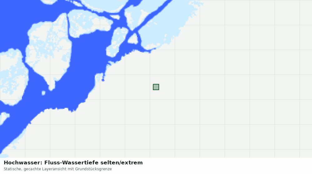 Statische Kartenansicht: Hochwasser: Fluss-Wassertiefe selten/extrem