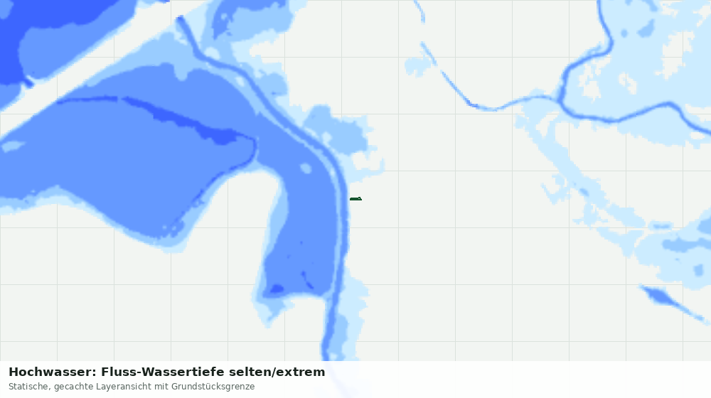 Statische Kartenansicht: Hochwasser: Fluss-Wassertiefe selten/extrem