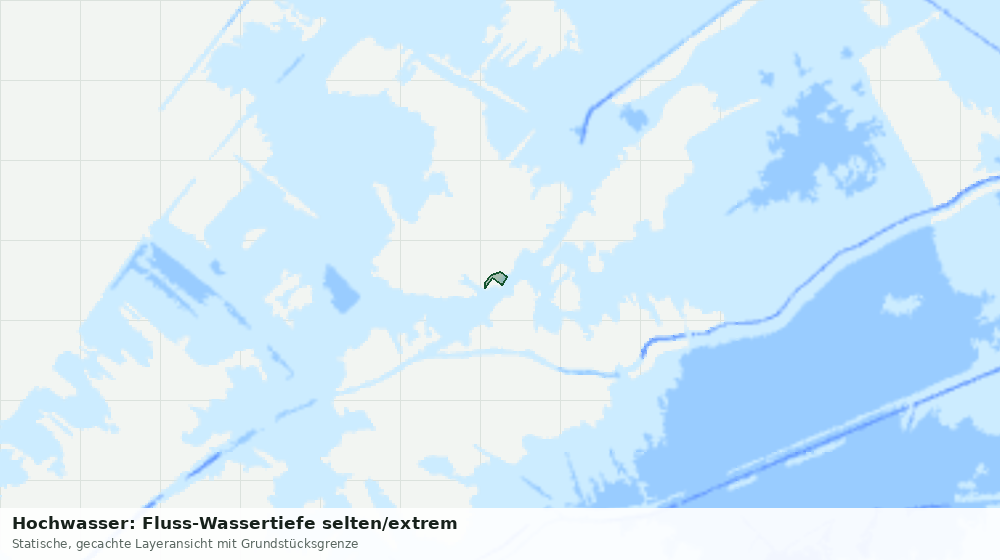 Statische Kartenansicht: Hochwasser: Fluss-Wassertiefe selten/extrem