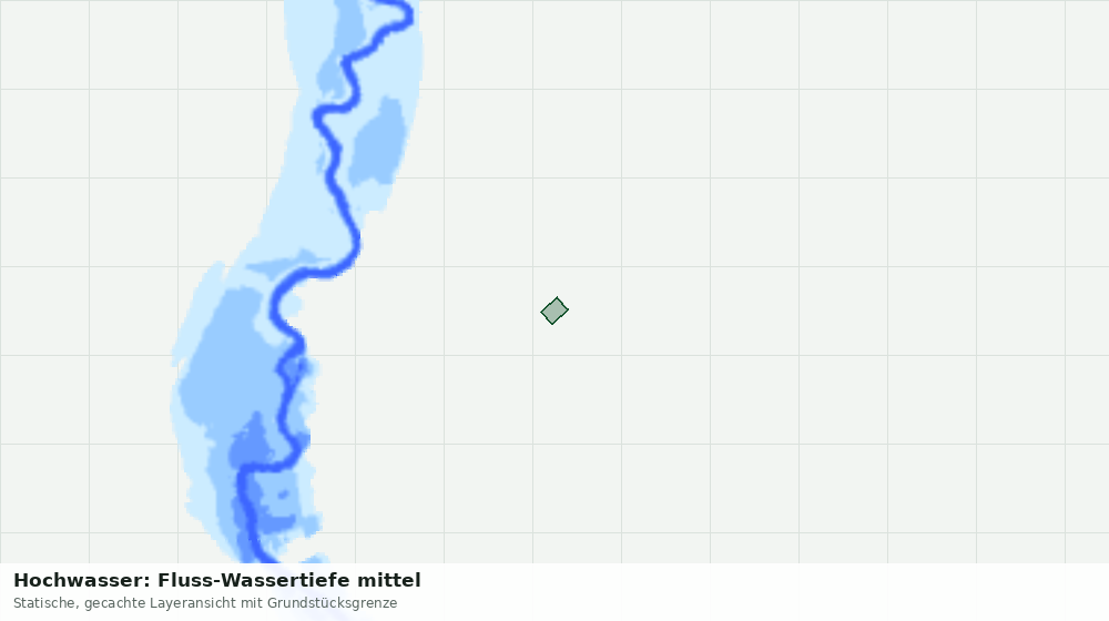 Statische Kartenansicht: Hochwasser: Fluss-Wassertiefe mittel