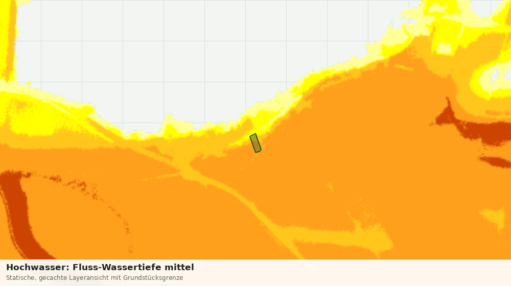 Statische Kartenansicht: Hochwasser: Fluss-Wassertiefe mittel