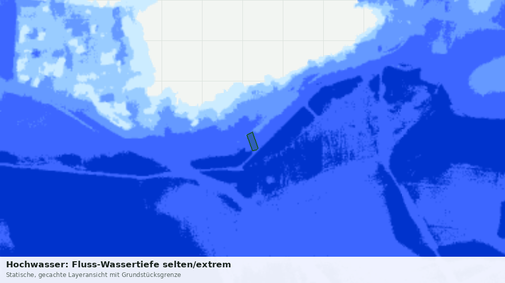 Statische Kartenansicht: Hochwasser: Fluss-Wassertiefe selten/extrem