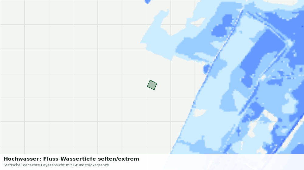 Statische Kartenansicht: Hochwasser: Fluss-Wassertiefe selten/extrem