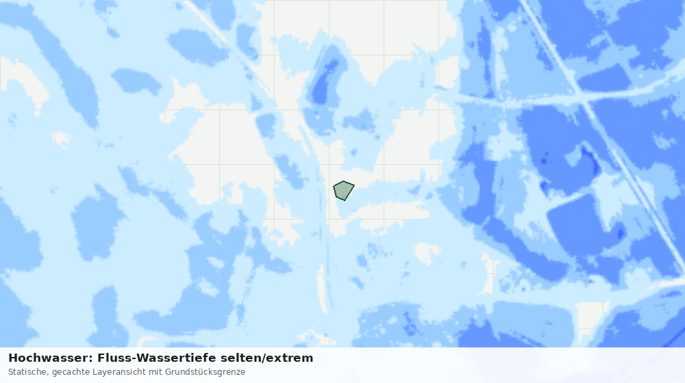 Statische Kartenansicht: Hochwasser: Fluss-Wassertiefe selten/extrem