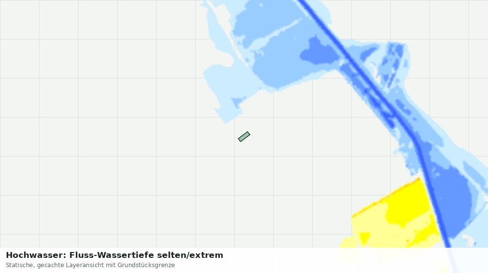 Statische Kartenansicht: Hochwasser: Fluss-Wassertiefe selten/extrem