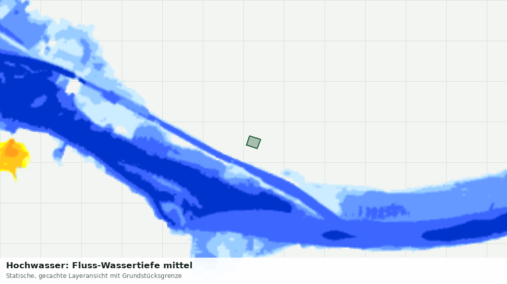 Statische Kartenansicht: Hochwasser: Fluss-Wassertiefe mittel
