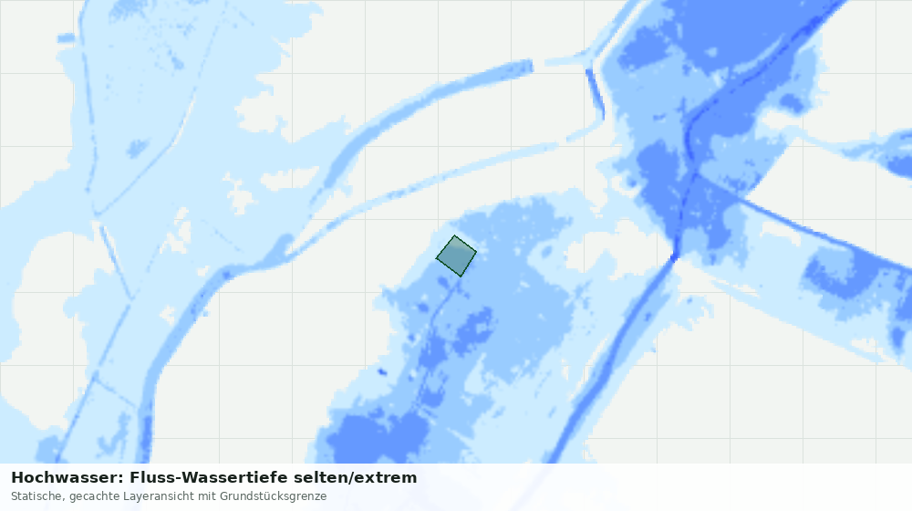 Statische Kartenansicht: Hochwasser: Fluss-Wassertiefe selten/extrem