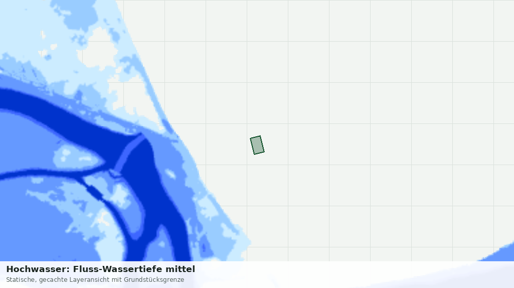 Statische Kartenansicht: Hochwasser: Fluss-Wassertiefe mittel