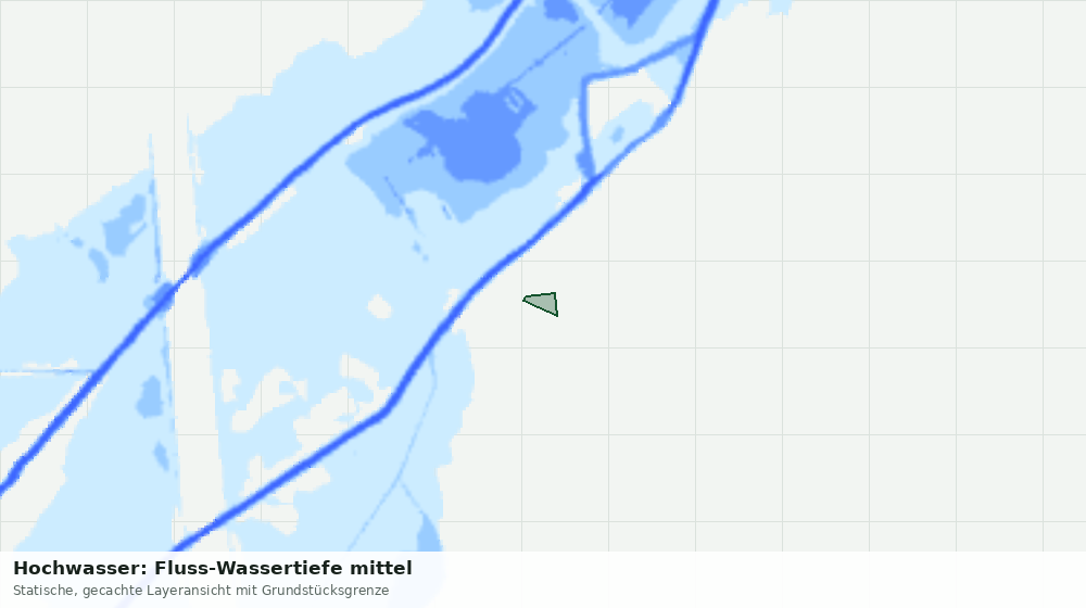 Statische Kartenansicht: Hochwasser: Fluss-Wassertiefe mittel