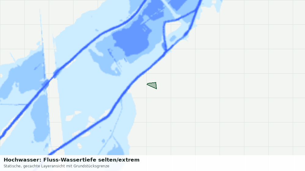 Statische Kartenansicht: Hochwasser: Fluss-Wassertiefe selten/extrem