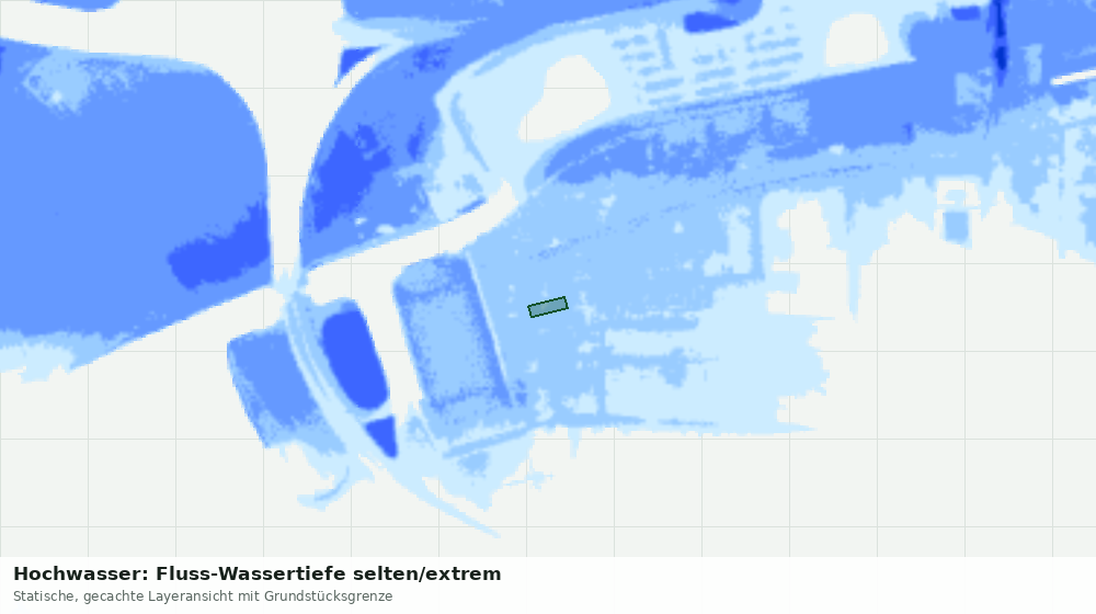 Statische Kartenansicht: Hochwasser: Fluss-Wassertiefe selten/extrem