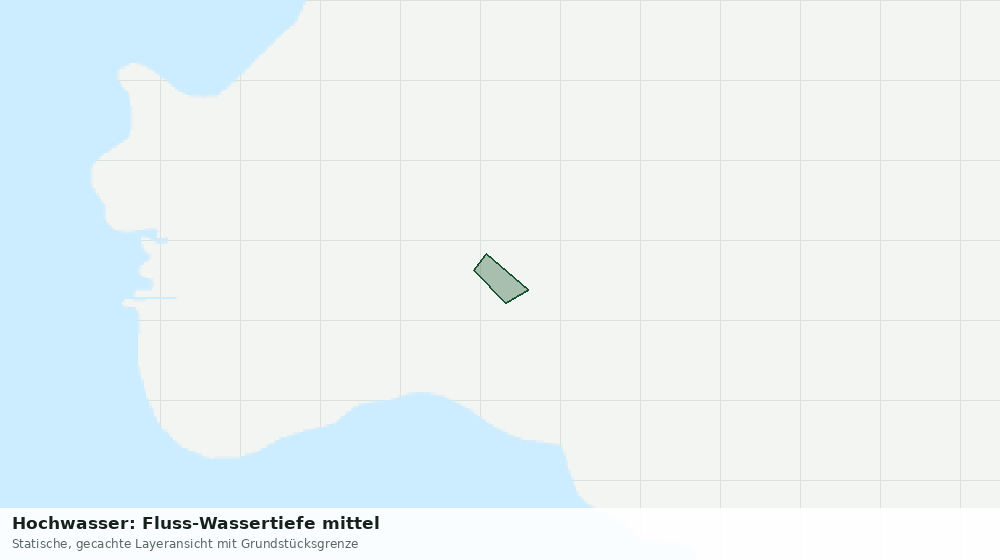 Statische Kartenansicht: Hochwasser: Fluss-Wassertiefe mittel