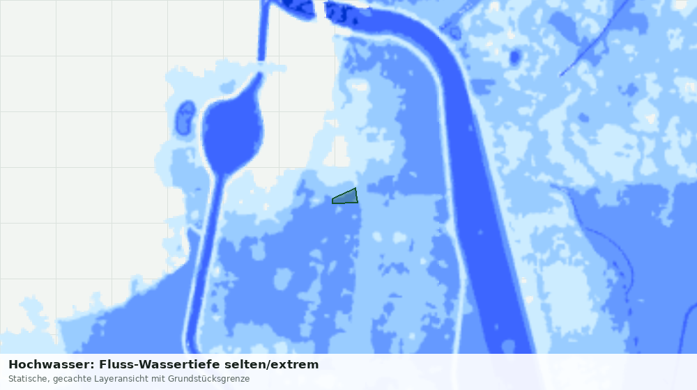 Statische Kartenansicht: Hochwasser: Fluss-Wassertiefe selten/extrem