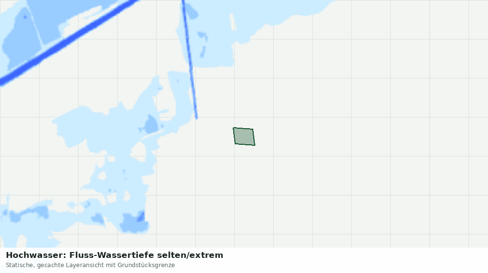 Statische Kartenansicht: Hochwasser: Fluss-Wassertiefe selten/extrem