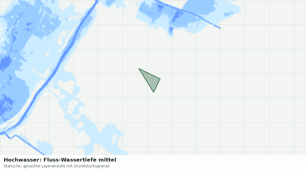 Statische Kartenansicht: Hochwasser: Fluss-Wassertiefe mittel
