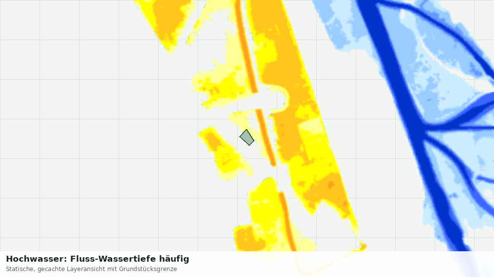 Statische Kartenansicht: Hochwasser: Fluss-Wassertiefe häufig