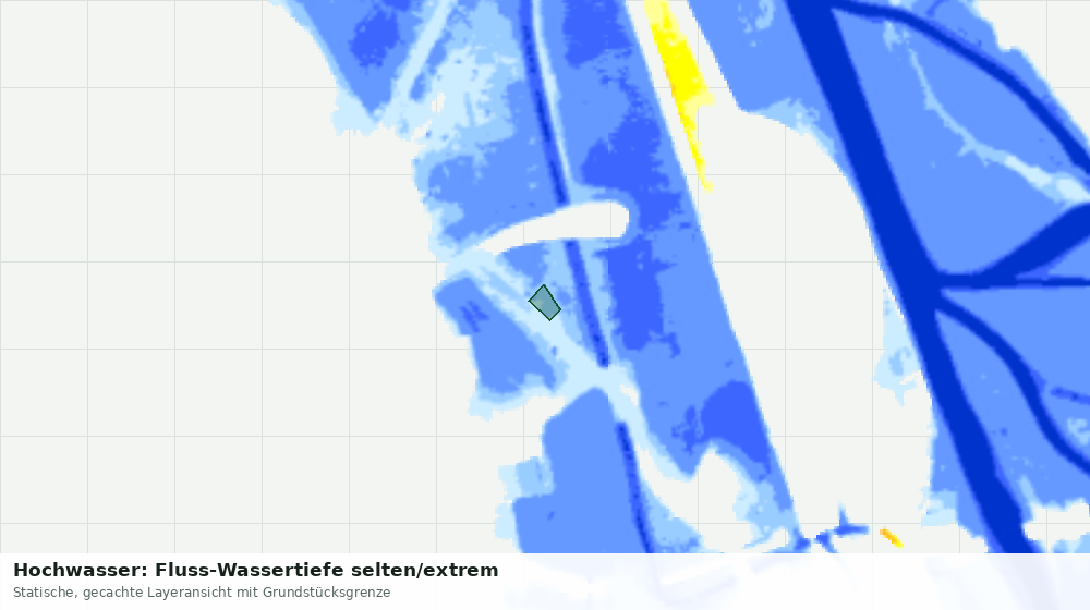 Statische Kartenansicht: Hochwasser: Fluss-Wassertiefe selten/extrem